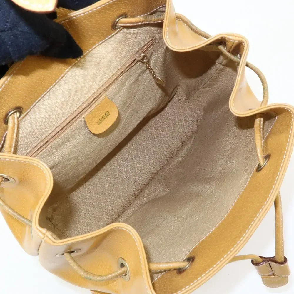 Gucci Bamboo Calfskin Backpack Yellow